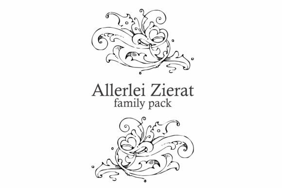 Allerlei Zierat Family: A Vintage Ornament Font for Handmade Creators