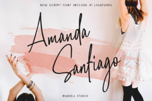 Amanda Santiago: A Script Font for Authentic Branding and Web Design