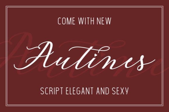 Autines Font: A Modern Feminine Script Typeface for Branding