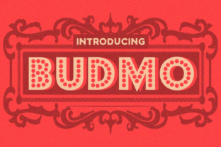 Budmo: A Dotted Marquee Sign Font for Vintage Editorial Charm