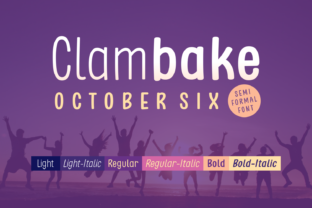 Clambake October Six: A Modern Sans Serif Font for Designers