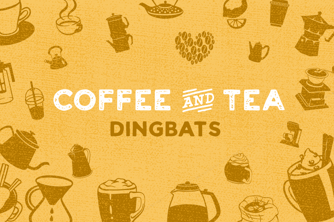 Coffee Tea Dingbat: A Font for Creative Branding and Digital Design
