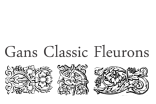 Gans Classic Fleurons: A Vintage Dingbat Font for Handmade Charm