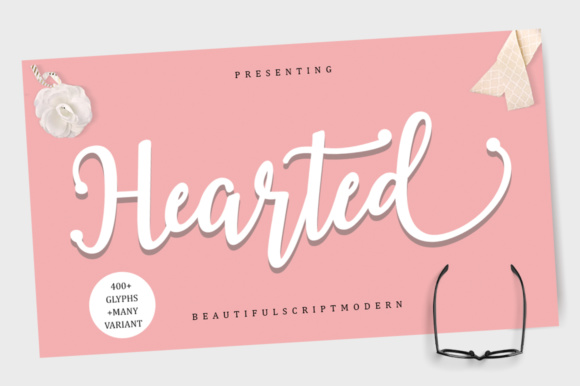 Hearted Font: A Modern Script Typeface for Promo Campaigns