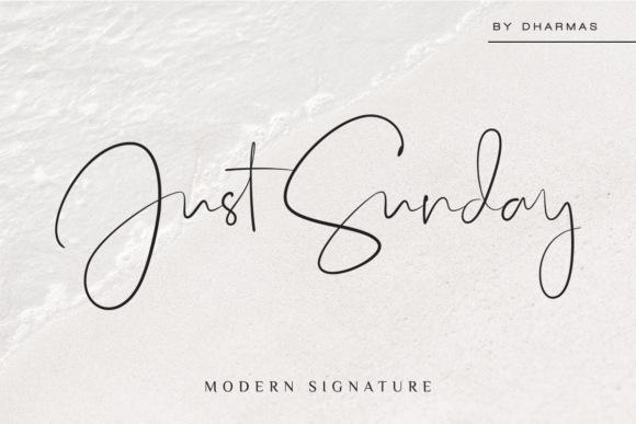 Just Sunday Font: A Modern Feminine Script Typeface
