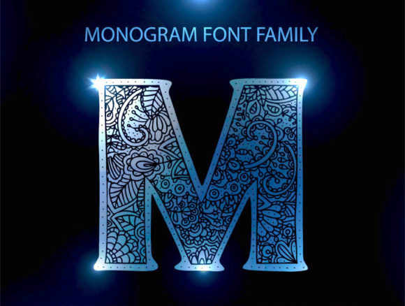 Monogram Font Family: Elegant Decorative Fonts for Crafters