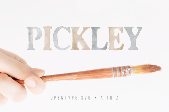 Pickley: A Watercolor SVG Bitmap Font for Handcrafted Branding