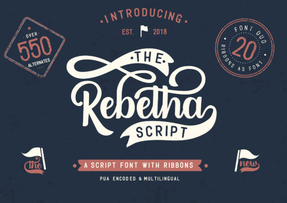 Rebetha Duo: A Script Handwritten Font for Clear, Elegant Campaigns